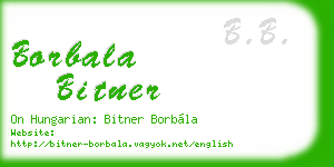 borbala bitner business card